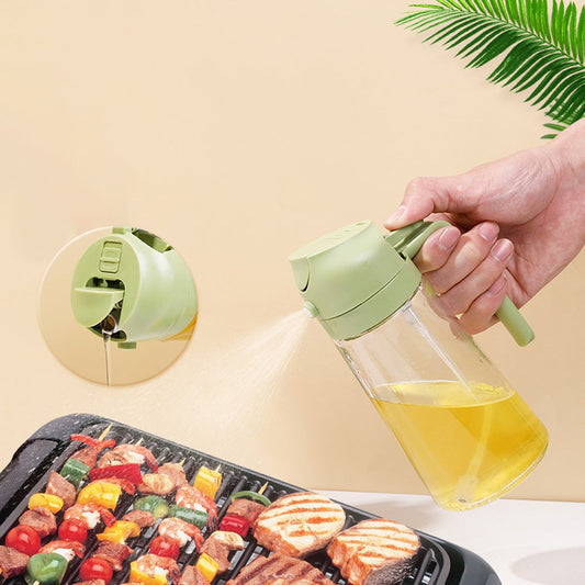 2-in-1 Oil Sprayer Bottle for Kitchen – Spray & Pour Dispenser for Cooking, Baking and BBQ
