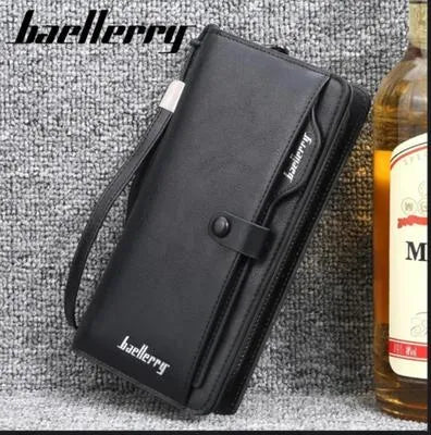 Men's PU Leather Wallet - Slim & Stylish with 1 Pc Zipper Closure