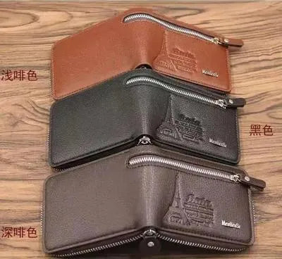 Men's PU Leather Wallet Zip Style