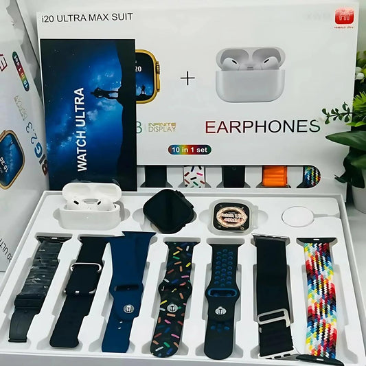 Original i20 Ultra Max Suit Smart Watch +Airpods