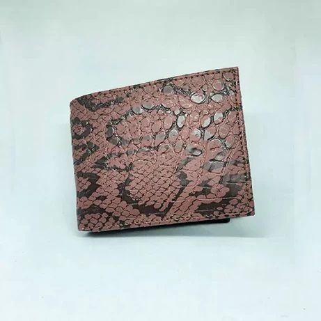 Men's Leather Wallet (Textured Snake Pattern)