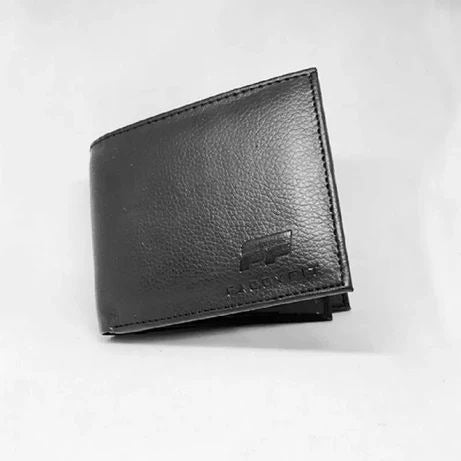 Men's Leather Wallet Textured Sleek Black
