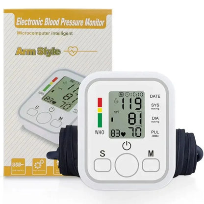 Digital Blood Pressure Monitor | Upper Arm Automatic BP Machine with Large LCD Display