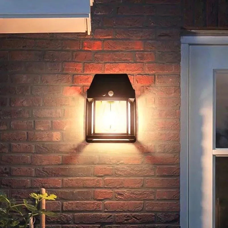 Solar Powered Outdoor Wall Light with Motion Sensor | Waterproof Garden & Porch LED Lamp