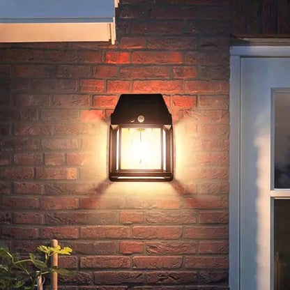 Solar Powered Outdoor Wall Light with Motion Sensor | Waterproof Garden & Porch LED Lamp