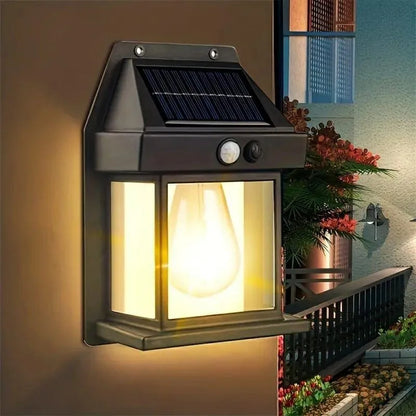 Solar Powered Outdoor Wall Light with Motion Sensor | Waterproof Garden & Porch LED Lamp
