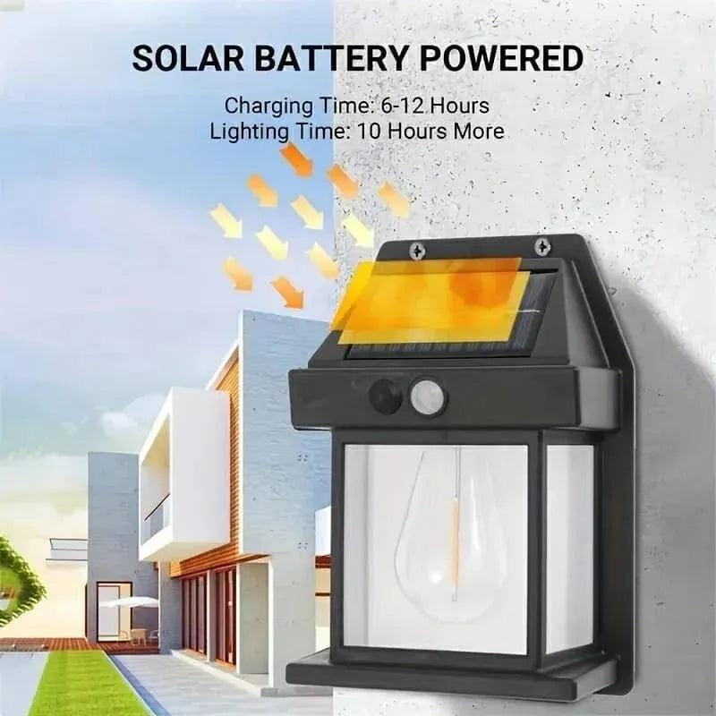 Solar Powered Outdoor Wall Light with Motion Sensor | Waterproof Garden & Porch LED Lamp