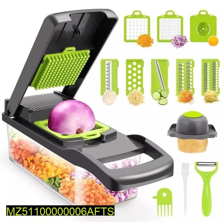 14 in 1 Vegetable Cutter & Chopper with Container – Multi-Function Kitchen Slicer