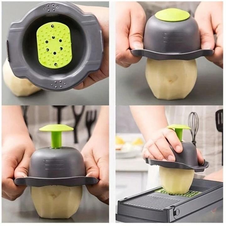 14 in 1 Vegetable Cutter & Chopper with Container – Multi-Function Kitchen Slicer
