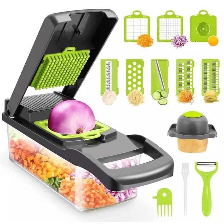 14 in 1 Vegetable Cutter & Chopper with Container – Multi-Function Kitchen Slicer